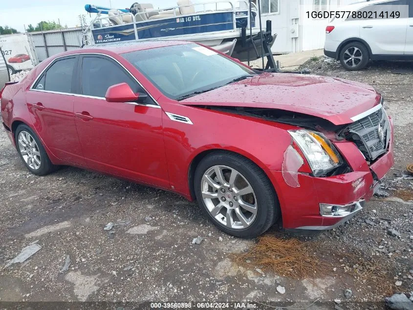 1G6DF577880214149 2008 Cadillac Cts Standard