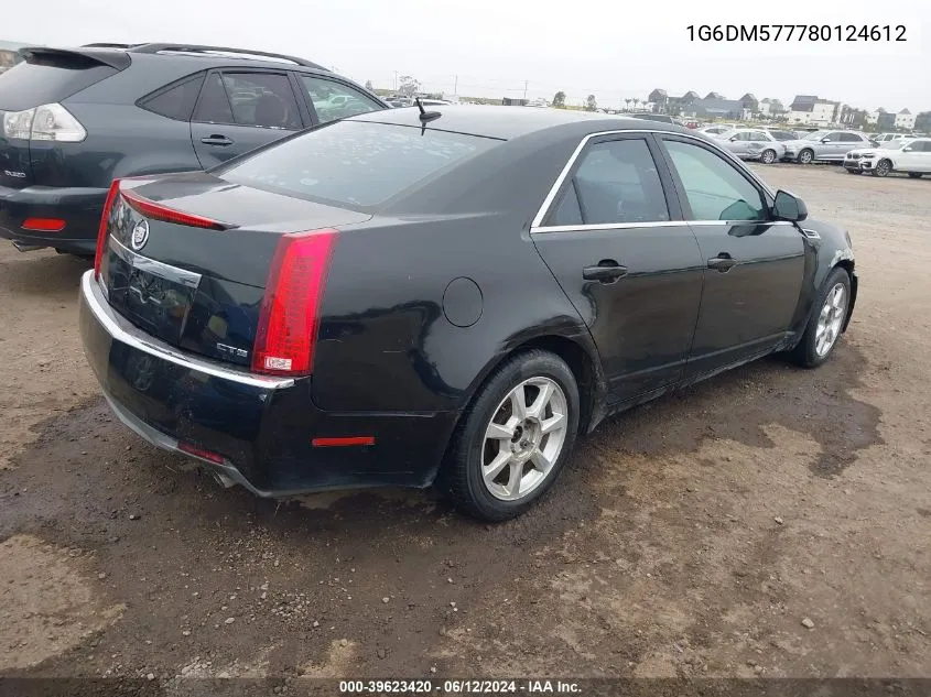 2008 Cadillac Cts Standard VIN: 1G6DM577780124612 Lot: 39623420