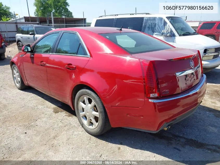 2008 Cadillac Cts Standard VIN: 1G6DF577980156620 Lot: 39670268