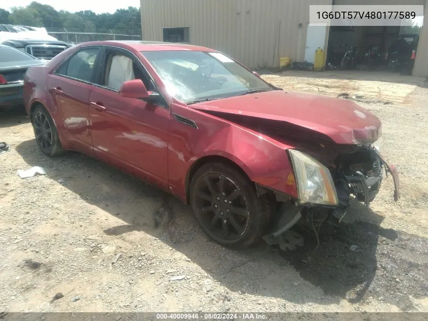 2008 Cadillac Cts Standard VIN: 1G6DT57V480177589 Lot: 40009946