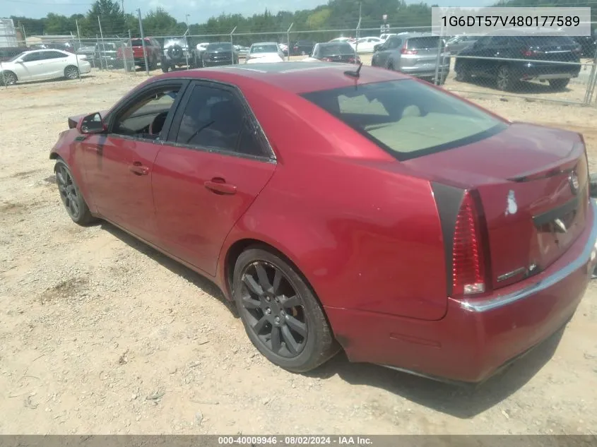 2008 Cadillac Cts Standard VIN: 1G6DT57V480177589 Lot: 40009946