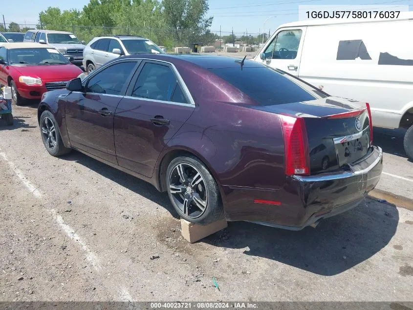 1G6DJ577580176037 2008 Cadillac Cts Standard