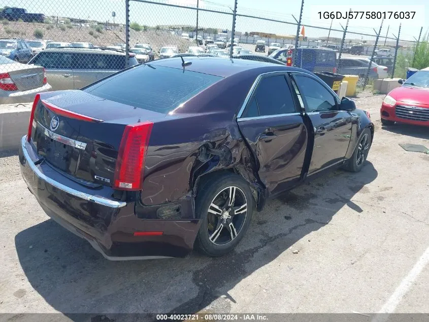 2008 Cadillac Cts Standard VIN: 1G6DJ577580176037 Lot: 40023721