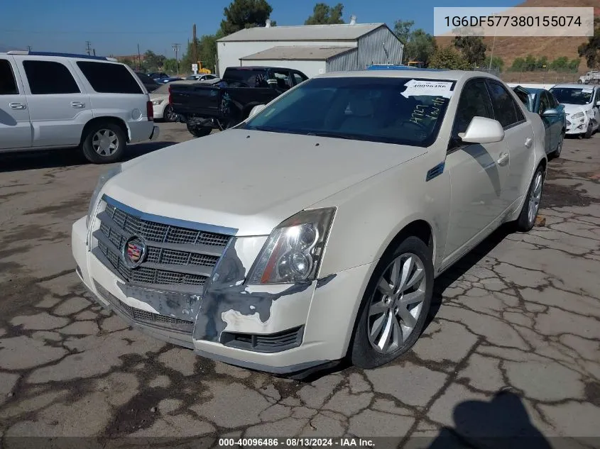 2008 Cadillac Cts Standard VIN: 1G6DF577380155074 Lot: 40096486