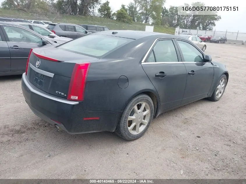 1G6DG577080175151 2008 Cadillac Cts Standard