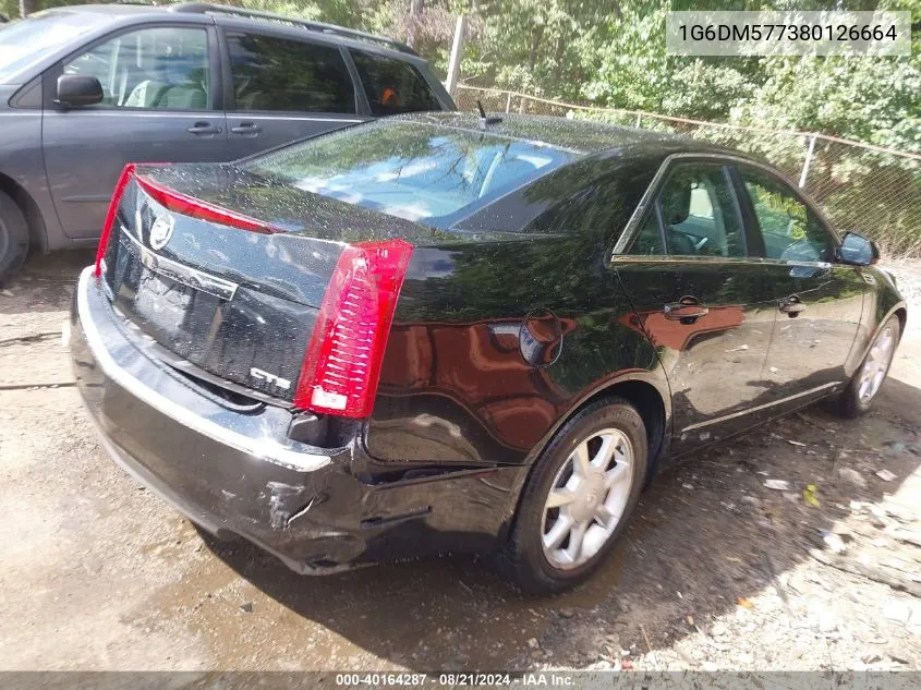 2008 Cadillac Cts Standard VIN: 1G6DM577380126664 Lot: 40164287