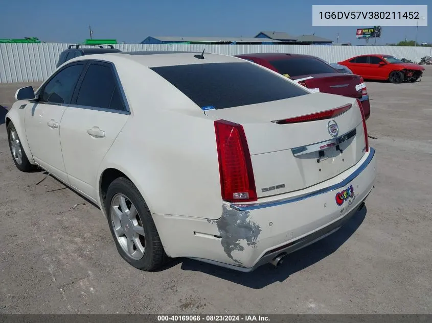 1G6DV57V380211452 2008 Cadillac Cts Standard