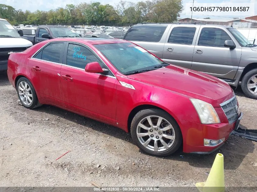 2008 Cadillac Cts Standard VIN: 1G6DH577980184587 Lot: 40182830