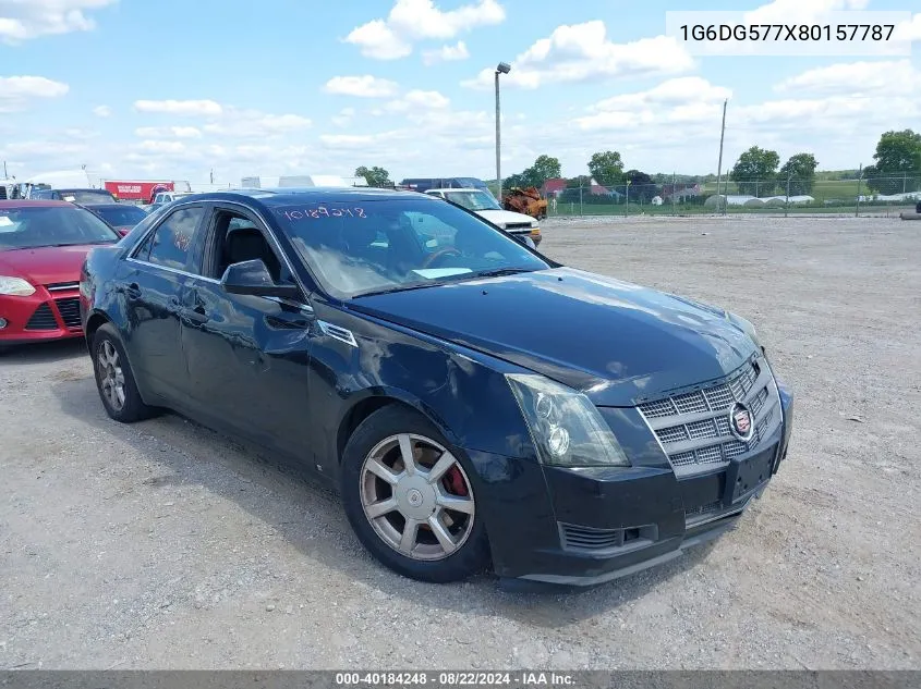 2008 Cadillac Cts Standard VIN: 1G6DG577X80157787 Lot: 40184248