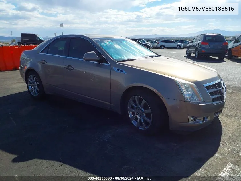 2008 Cadillac Cts Standard VIN: 1G6DV57V580133515 Lot: 40235396