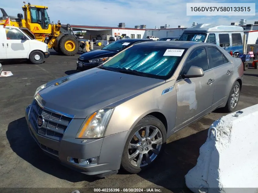 2008 Cadillac Cts Standard VIN: 1G6DV57V580133515 Lot: 40235396