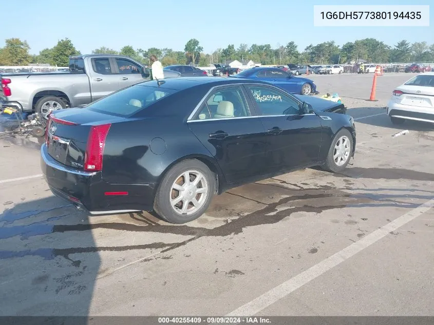 2008 Cadillac Cts Standard VIN: 1G6DH577380194435 Lot: 40255409