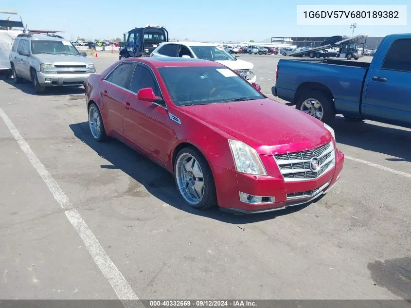 1G6DV57V680189382 2008 Cadillac Cts Standard