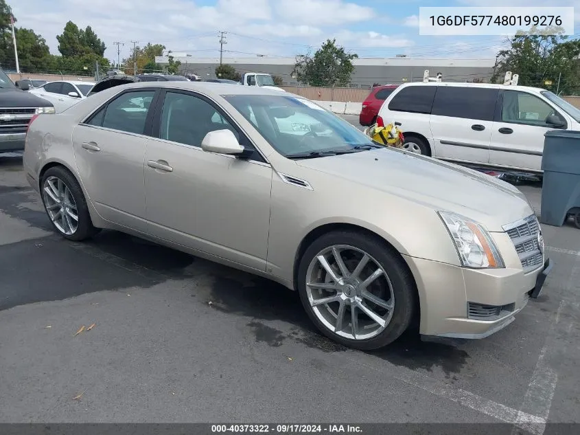 2008 Cadillac Cts Standard VIN: 1G6DF577480199276 Lot: 40373322