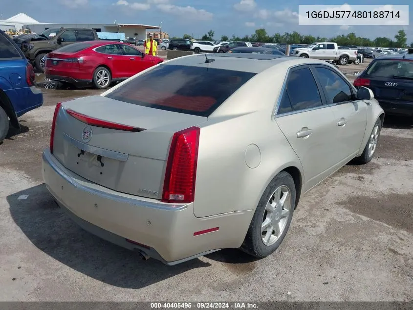 2008 Cadillac Cts Standard VIN: 1G6DJ577480188714 Lot: 40405495