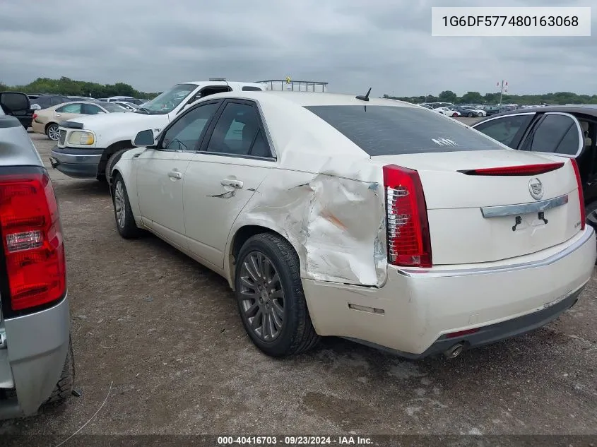 2008 Cadillac Cts Standard VIN: 1G6DF577480163068 Lot: 40416703