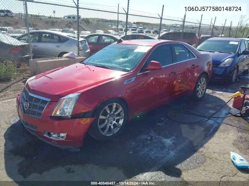 2008 Cadillac Cts Standard VIN: 1G6DJ577580148724 Lot: 40545457