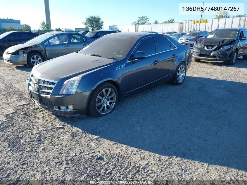 2008 Cadillac Cts VIN: 1G6DH577480147267 Lot: 40552578