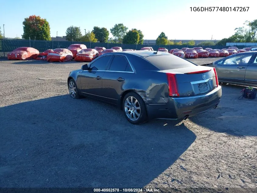 2008 Cadillac Cts VIN: 1G6DH577480147267 Lot: 40552578