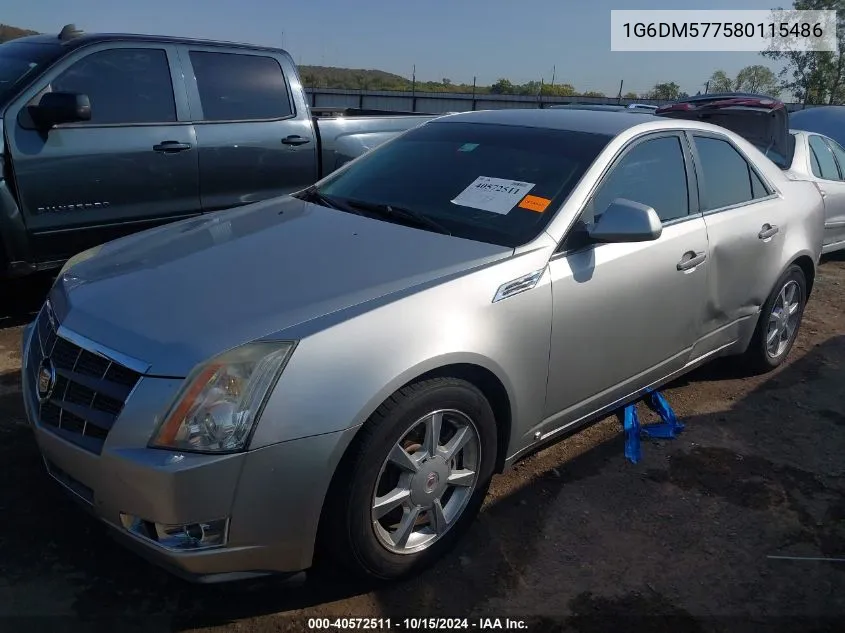 2008 Cadillac Cts Standard VIN: 1G6DM577580115486 Lot: 40572511