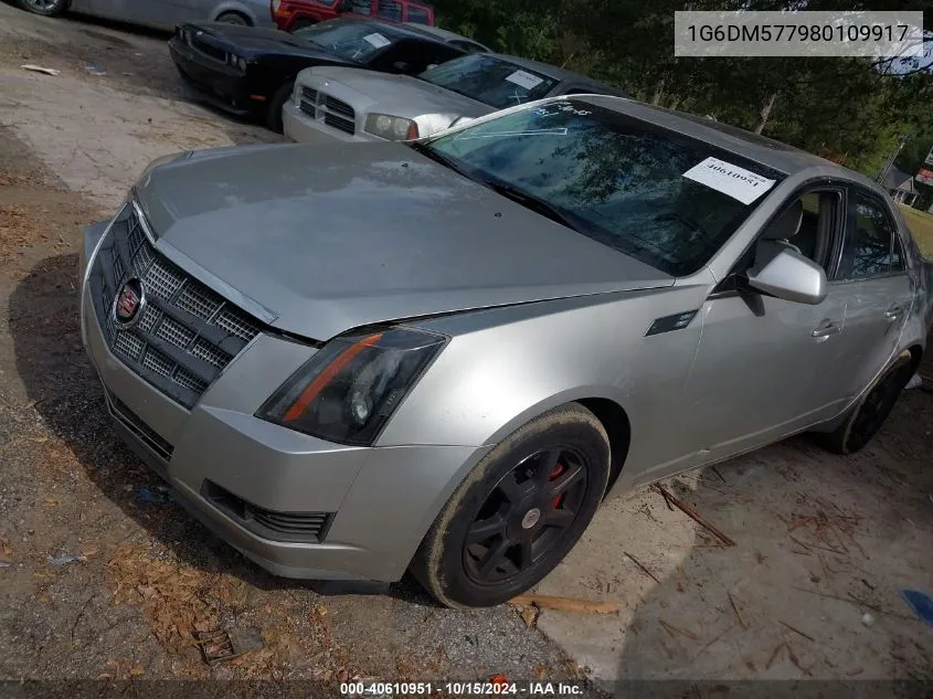 2008 Cadillac Cts Standard VIN: 1G6DM577980109917 Lot: 40610951