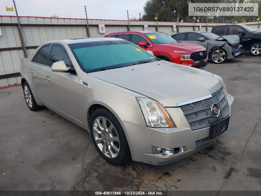 2008 Cadillac Cts Standard VIN: 1G6DR57V880137420 Lot: 40611946