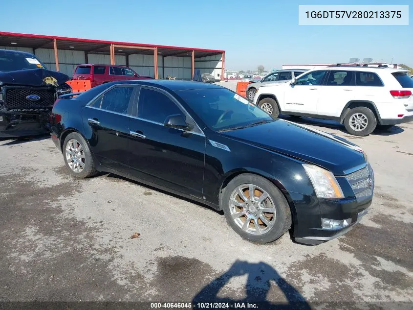 2008 Cadillac Cts Standard VIN: 1G6DT57V280213375 Lot: 40646045