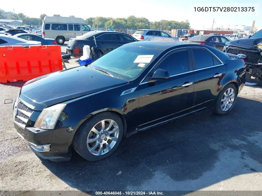 2008 Cadillac Cts Standard VIN: 1G6DT57V280213375 Lot: 40646045