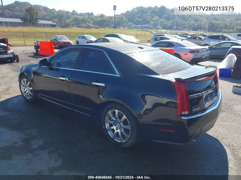 2008 Cadillac Cts Standard VIN: 1G6DT57V280213375 Lot: 40646045