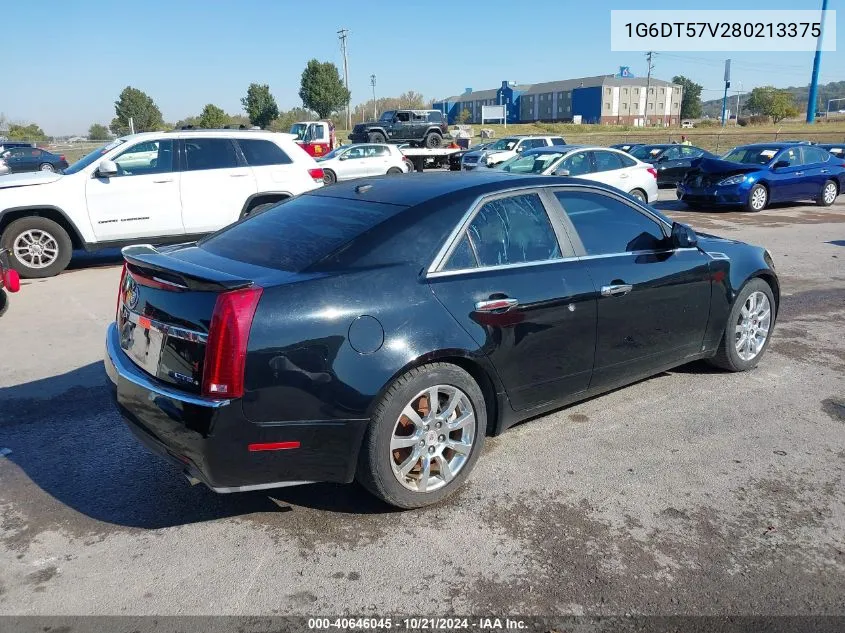 2008 Cadillac Cts Standard VIN: 1G6DT57V280213375 Lot: 40646045