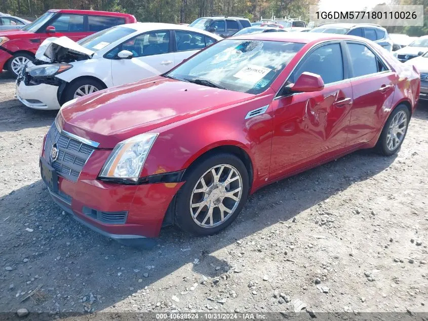 2008 Cadillac Cts Standard VIN: 1G6DM577180110026 Lot: 40698524