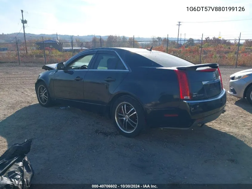 2008 Cadillac Cts Awd W/1Sb VIN: 1G6DT57V880199126 Lot: 40706602