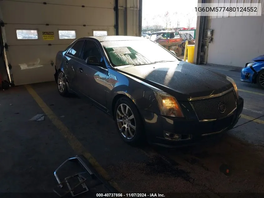 2008 Cadillac Cts Standard VIN: 1G6DM577480124552 Lot: 40737856