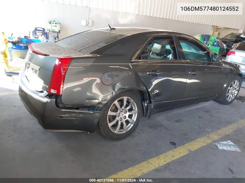 2008 Cadillac Cts Standard VIN: 1G6DM577480124552 Lot: 40737856