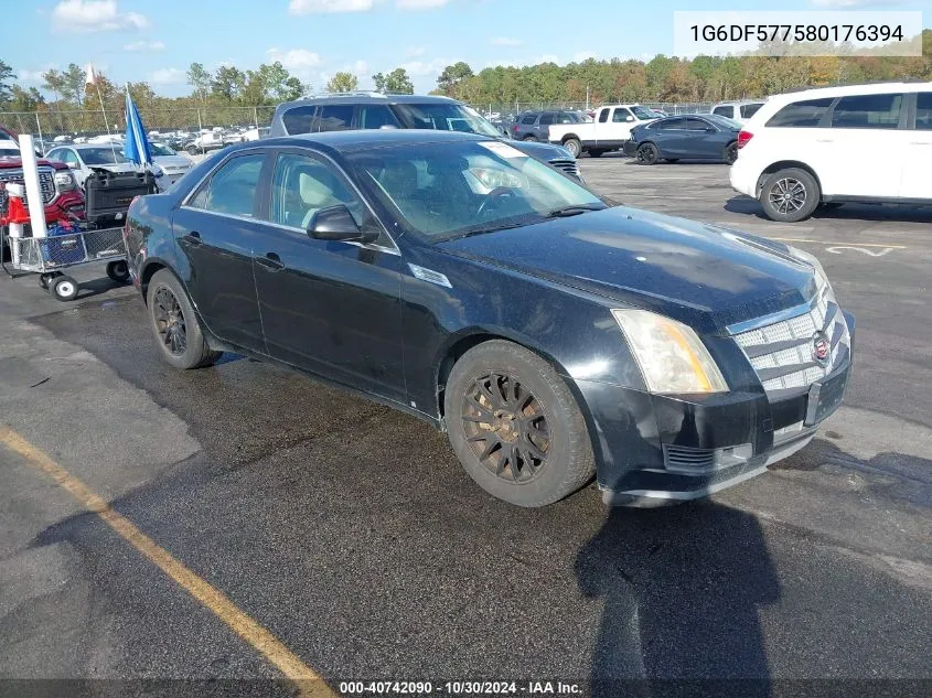 2008 Cadillac Cts Standard VIN: 1G6DF577580176394 Lot: 40742090