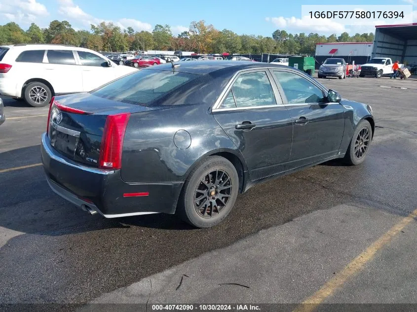 2008 Cadillac Cts Standard VIN: 1G6DF577580176394 Lot: 40742090