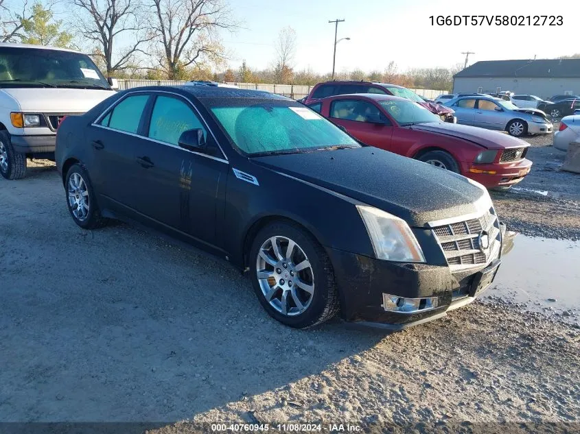 2008 Cadillac Cts Standard VIN: 1G6DT57V580212723 Lot: 40760945