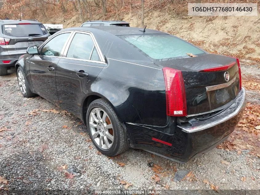 2008 Cadillac Cts Standard VIN: 1G6DH577680146430 Lot: 40801175