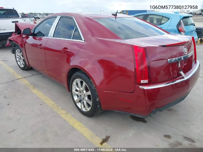 2008 Cadillac Cts Standard VIN: 1G6DM577380127958 Lot: 40811645