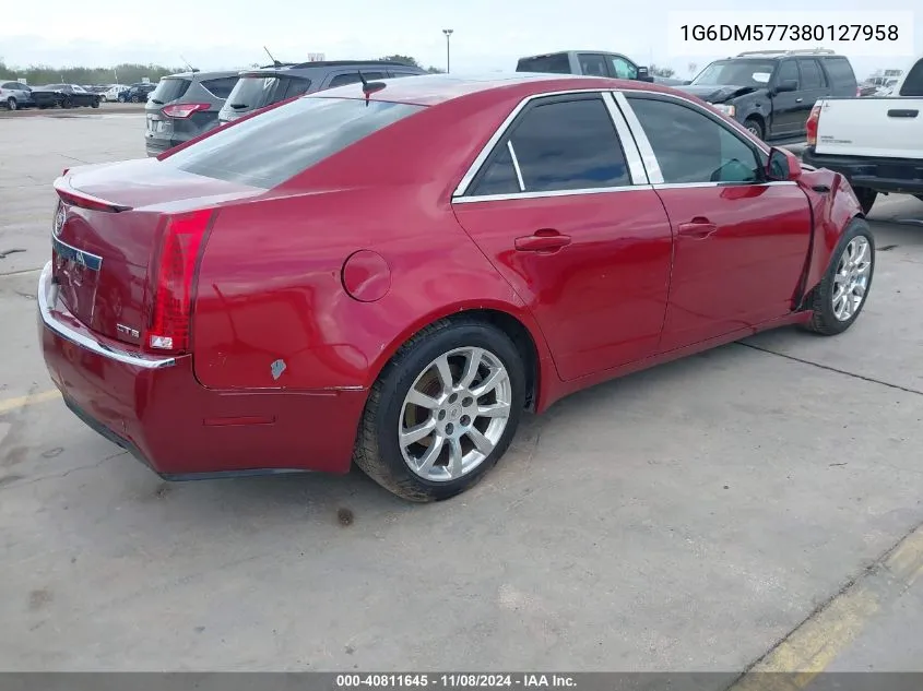 2008 Cadillac Cts Standard VIN: 1G6DM577380127958 Lot: 40811645