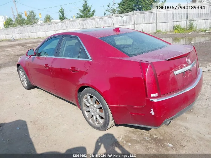 2009 Cadillac Cts VIN: 1G6DG577990139394 Lot: 12068652