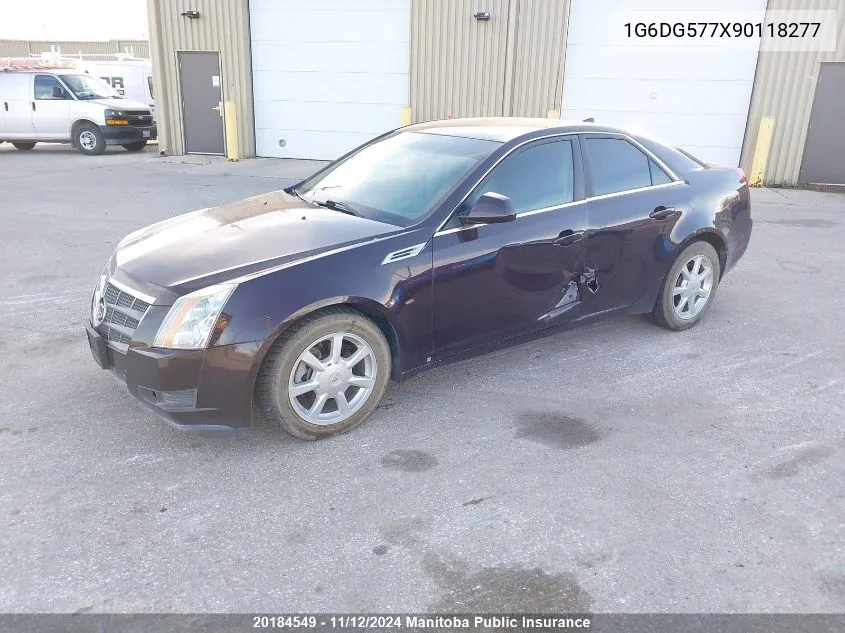 2009 Cadillac Cts 3.6L VIN: 1G6DG577X90118277 Lot: 20184549