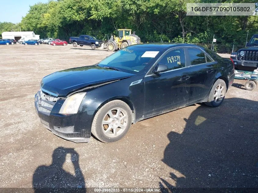 2009 Cadillac Cts Standard VIN: 1G6DF577090105802 Lot: 39852033