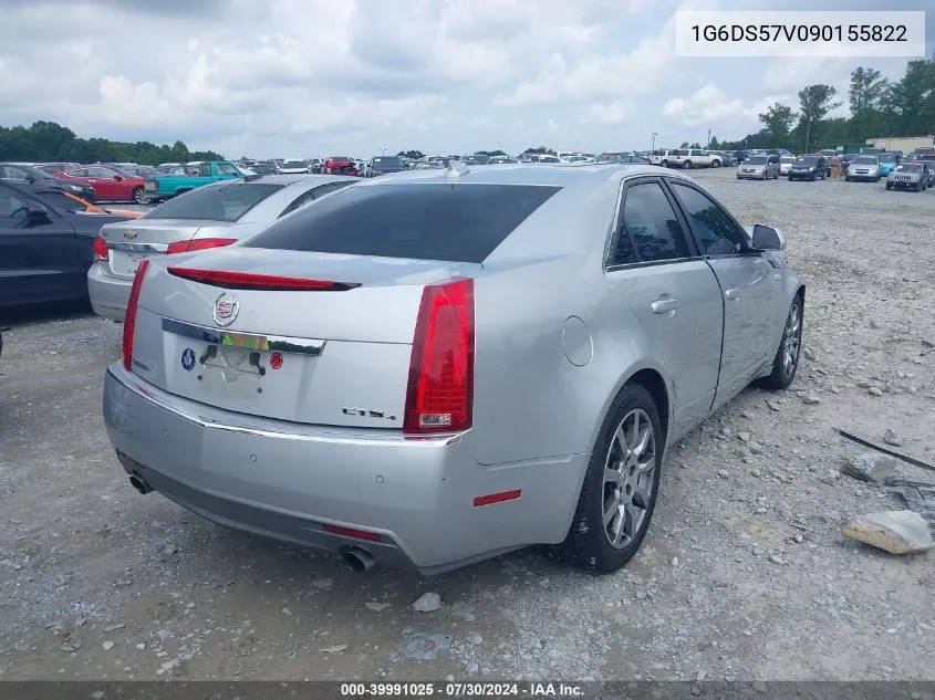 2009 Cadillac Cts Standard VIN: 1G6DS57V090155822 Lot: 39991025