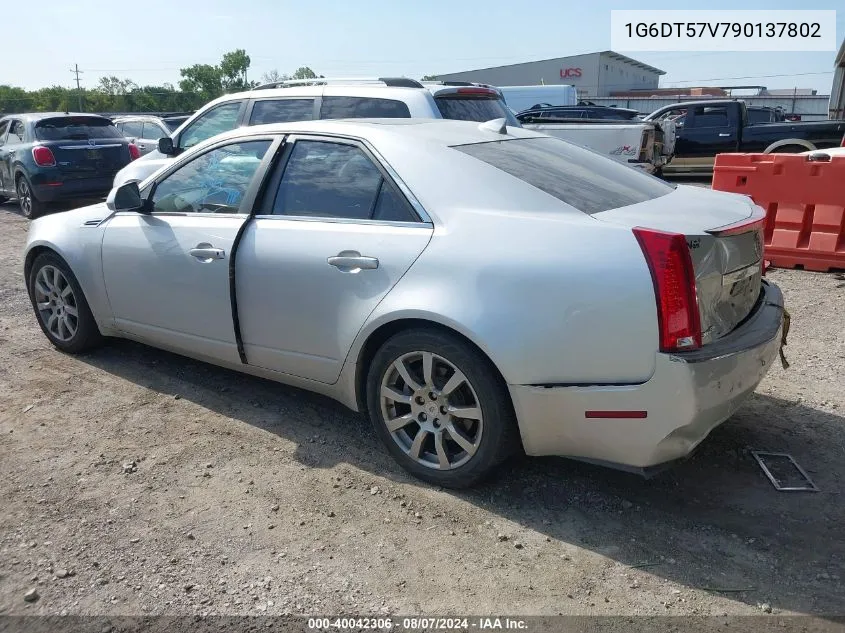 2009 Cadillac Cts Standard VIN: 1G6DT57V790137802 Lot: 40042306