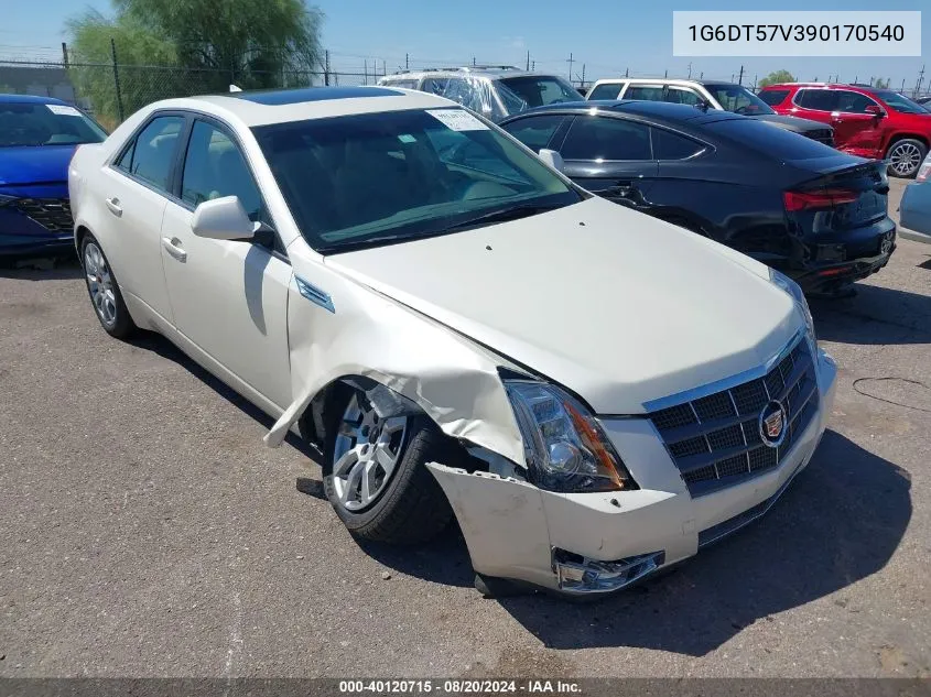 2009 Cadillac Cts Standard VIN: 1G6DT57V390170540 Lot: 40120715