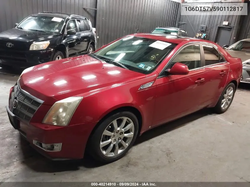 2009 Cadillac Cts Standard VIN: 1G6DT57V590112817 Lot: 40214910