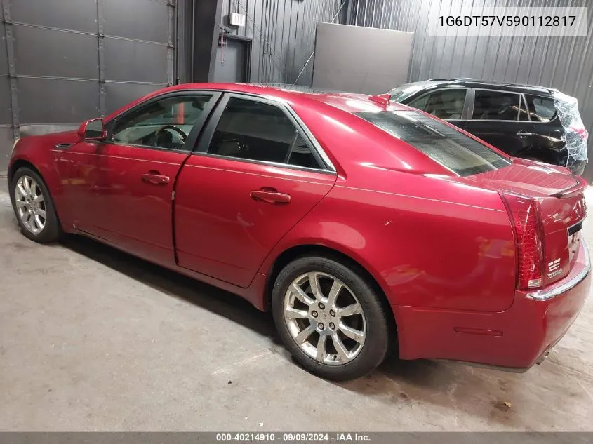 2009 Cadillac Cts Standard VIN: 1G6DT57V590112817 Lot: 40214910