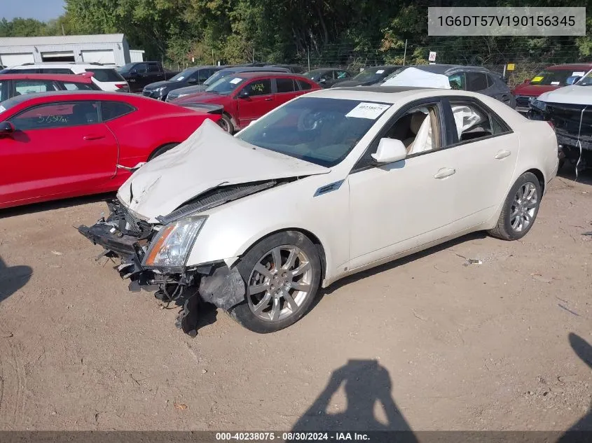 2009 Cadillac Cts Standard VIN: 1G6DT57V190156345 Lot: 40238075