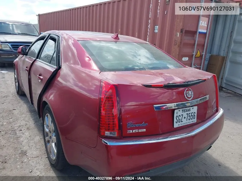 2009 Cadillac Cts Standard VIN: 1G6DV57V690127031 Lot: 40327896